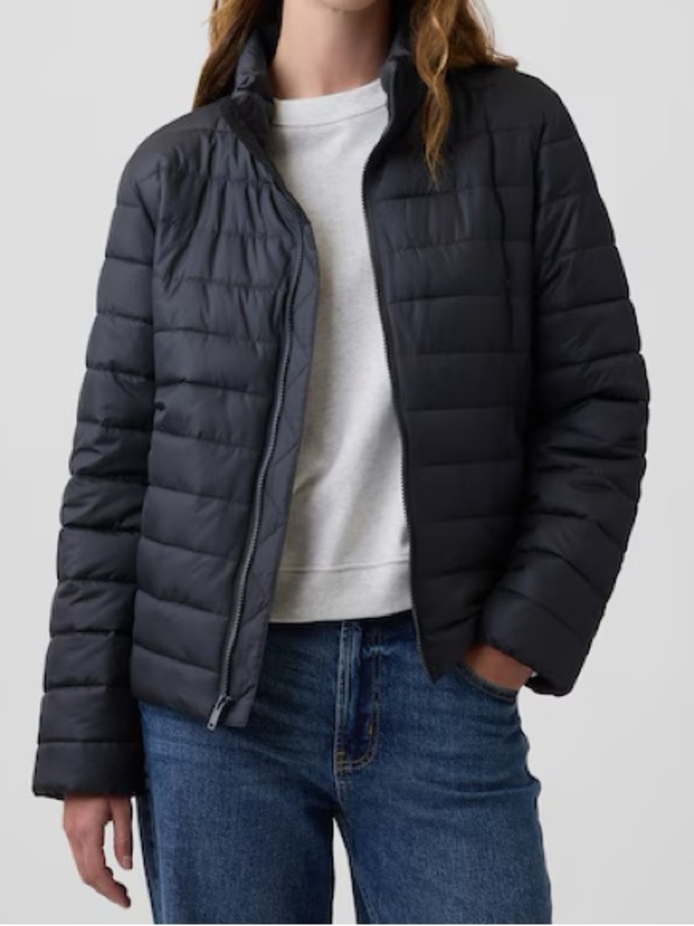 GAP | Black Relaxed Quilted Puffer Jacket